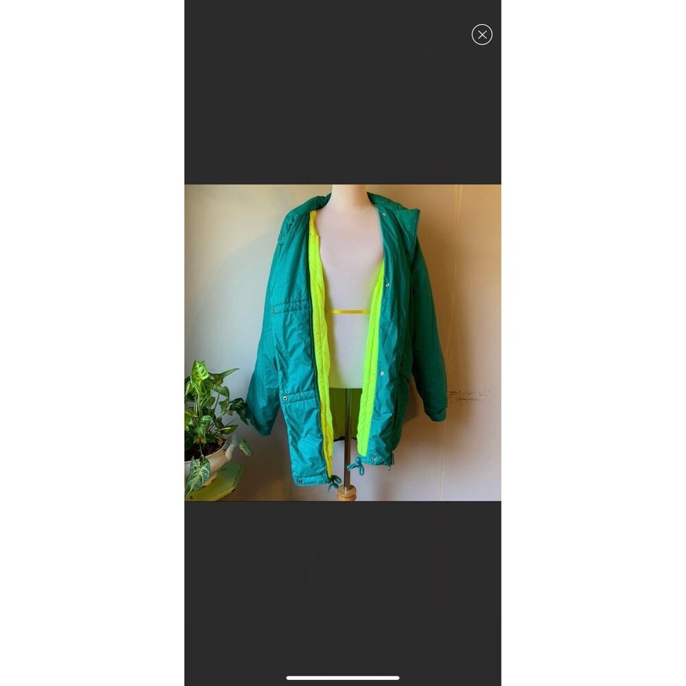 Vintage Andy John’s Neon Interior Pujjer Winter Jacket S/M? Unisex Turquoise